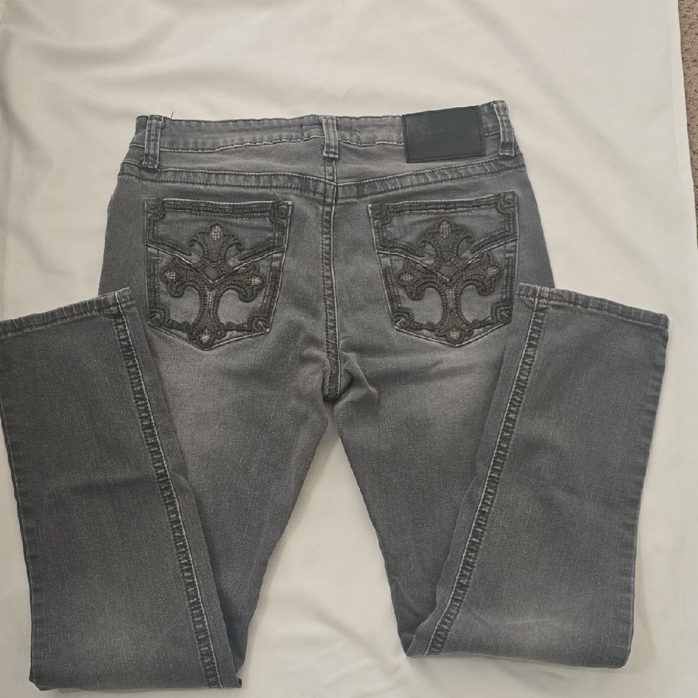 Outcast Outfitters Men's Gray Embellished Jeans 32/32